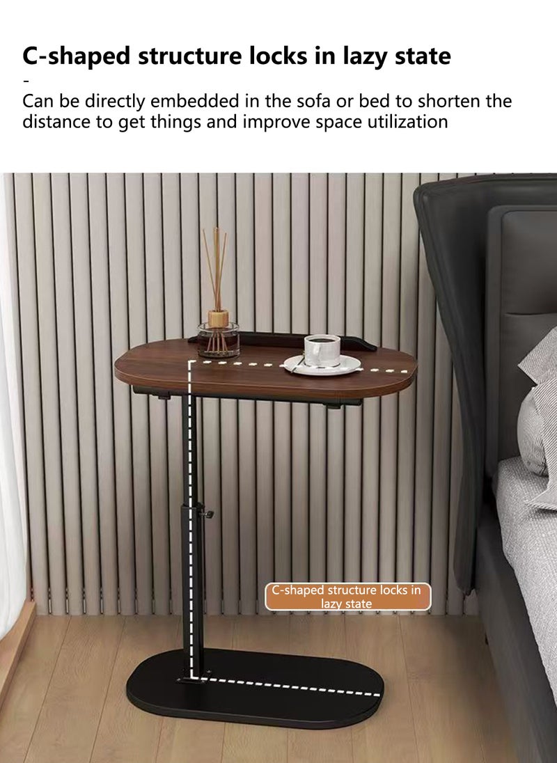 Sharpdo - Nordic Retro Sofa Lifting Side Table, Movable Living Room Corner Sofa Side Table Small Side Table 40*30*40-80cm - Image 1