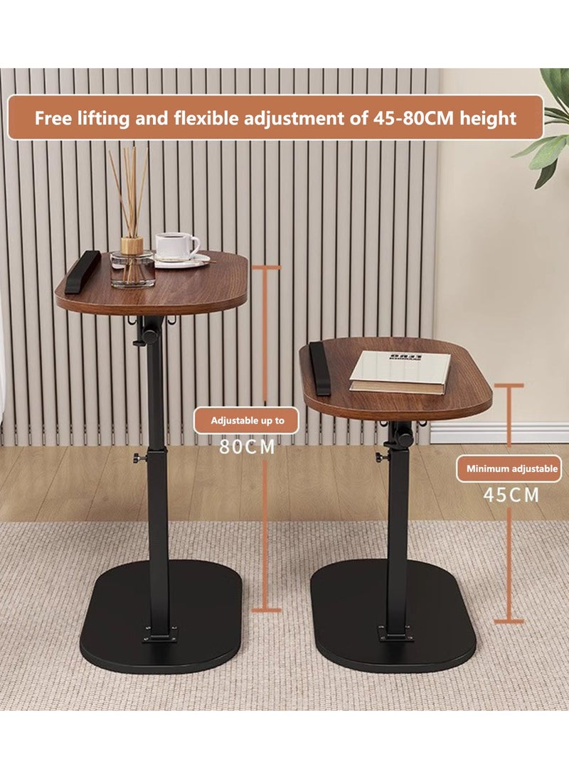 شاربدو طاولة جانبية قابلة للرفع على طراز Nordic Retro Sofa، طاولة جانبية صغيرة قابلة للتحريك لغرفة المعيشة، 40*30*40-80 سم - Image 5