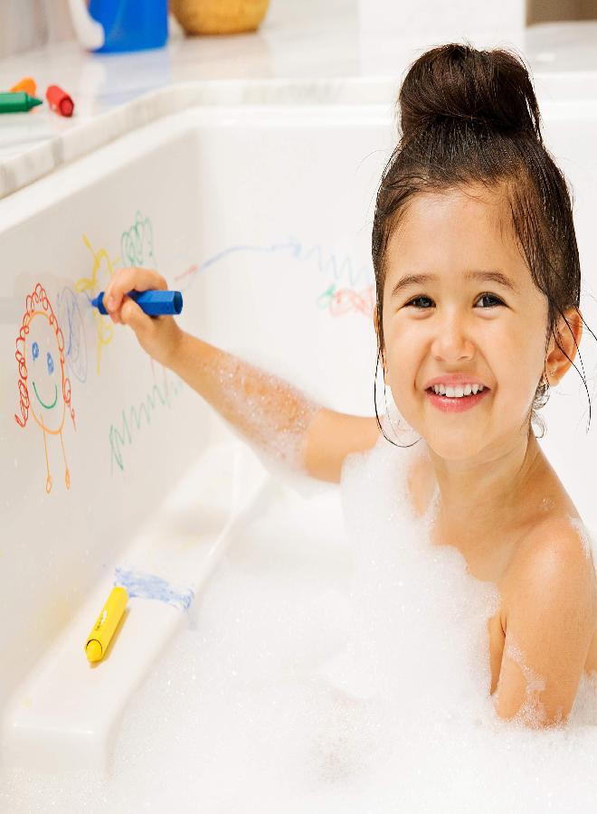 Munchkin® Draw™ Bath Crayons Toddler Bathtub Toys, Non-Toxic and Washable, For Kids 36 Months and Up, 10 Count - Image 2