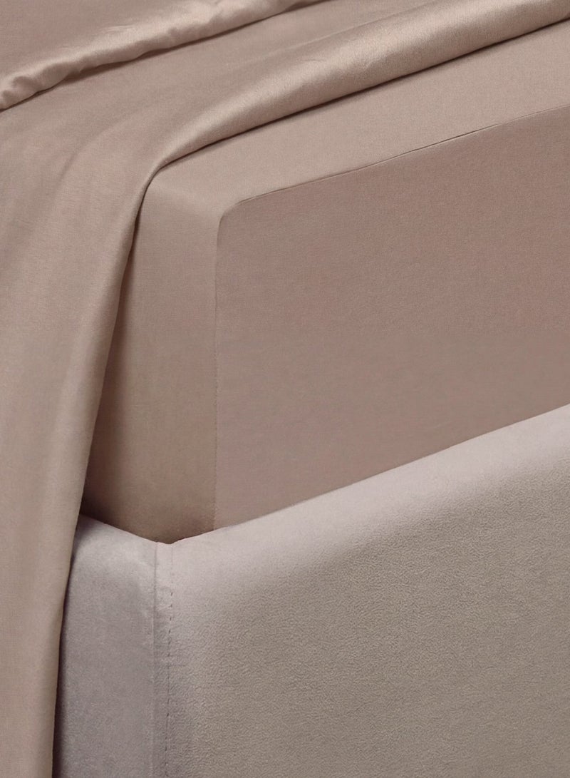 Askona Fitted Sheet 200x200 Askona Comfort Maco Sateen Cream - Image 4