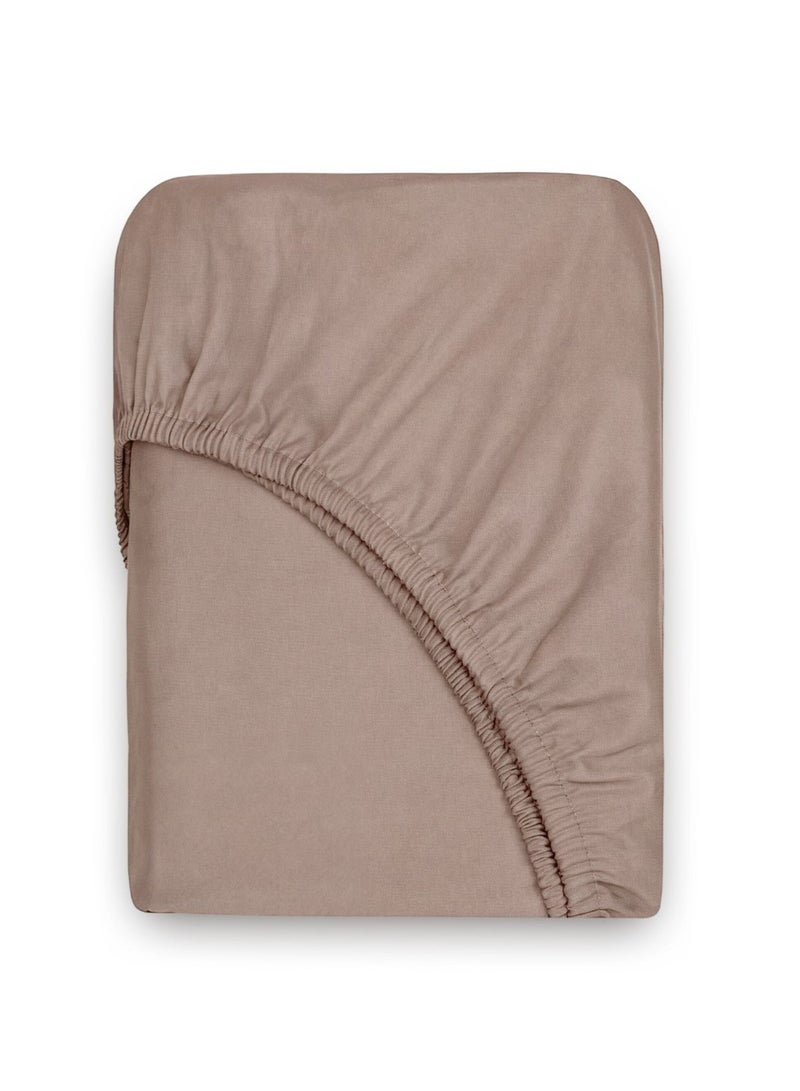 Askona Fitted Sheet 200x200 Askona Comfort Maco Sateen Cream - Image 3