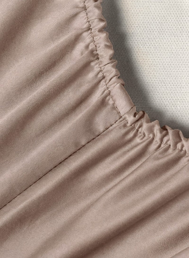 Askona Fitted Sheet 200x200 Askona Comfort Maco Sateen Cream - Image 2