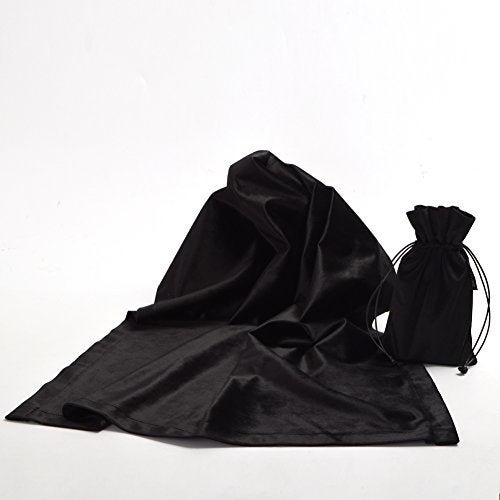 BLESSUME Wizard Tarot Table Cloth and Pouch Blue Square Divination Tarot Cloth Black - Image 2