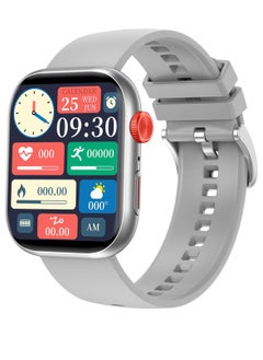 XZL LC88 Smart Watch - Arabic Operation, Make and Receive Calls, Magnetic Charging, Health Monitoring, Sports Recording, Waterproof Lifestyle, Bluetooth Connection, Remote Selfie, Heart Rate/SpO2/BP/Sleep Monitoring, 100+ Sports Modes, 2.01 Inch HD Touch Screen, Compatible with Apple/Huawei/Samsung/Xiaomi and Other Mobile Phones (Silver) - Great Gift for Men and Women