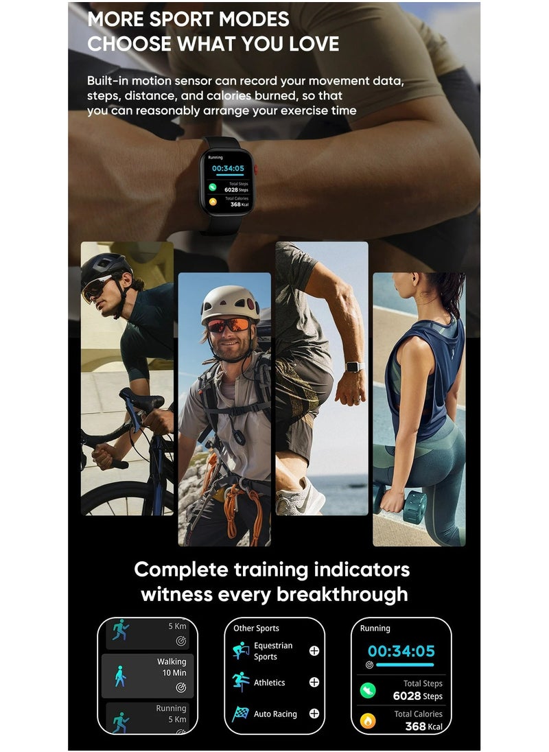 Generic - XZL LC88 Smart Watch - Arabic Operation, Make and Receive Calls, Magnetic Charging, Health Monitoring, Sports Recording, Waterproof Lifestyle, Bluetooth Connection, Remote Selfie, Heart Rate/SpO2/BP/Sleep Monitoring, 100+ Sports Modes, 2.01 Inch HD Touch Screen, Compatible with Apple/Huawei/Samsung/Xiaomi and Other Mobile Phones (Silver) - Great Gift for Men and Women - Image 1