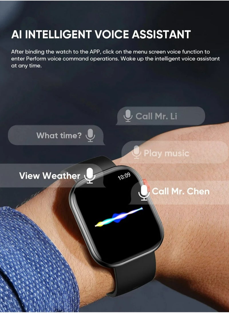 Generic - XZL LC88 Smart Watch - Arabic Operation, Make and Receive Calls, Magnetic Charging, Health Monitoring, Sports Recording, Waterproof Lifestyle, Bluetooth Connection, Remote Selfie, Heart Rate/SpO2/BP/Sleep Monitoring, 100+ Sports Modes, 2.01 Inch HD Touch Screen, Compatible with Apple/Huawei/Samsung/Xiaomi and Other Mobile Phones (Silver) - Great Gift for Men and Women - Image 1