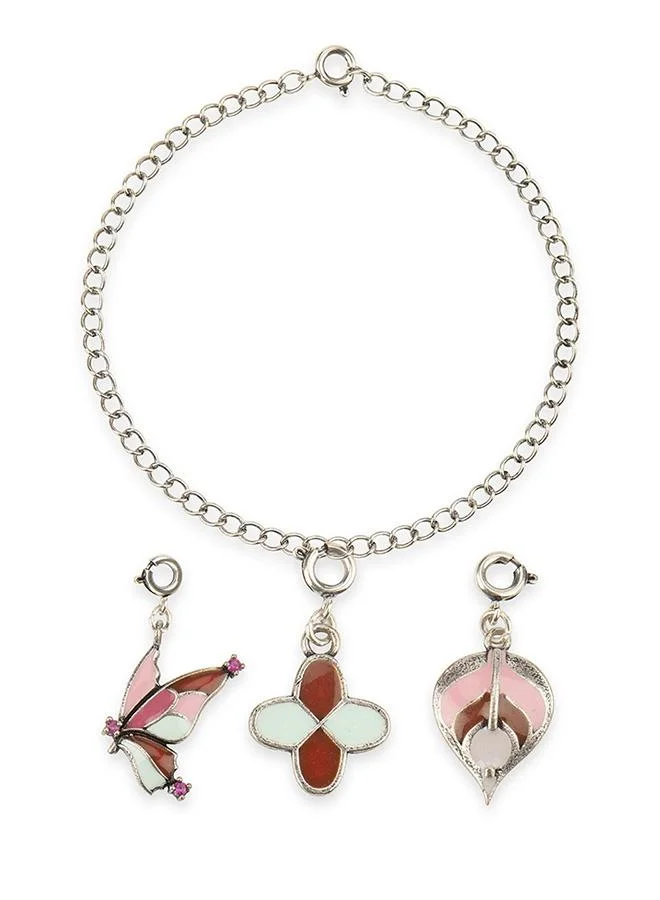 فويلا Beautiful Enameled Charms Pendant with Bracelet