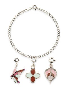 VOYLLA Beautiful Enameled Charms Pendant with Bracelet  - Image 3