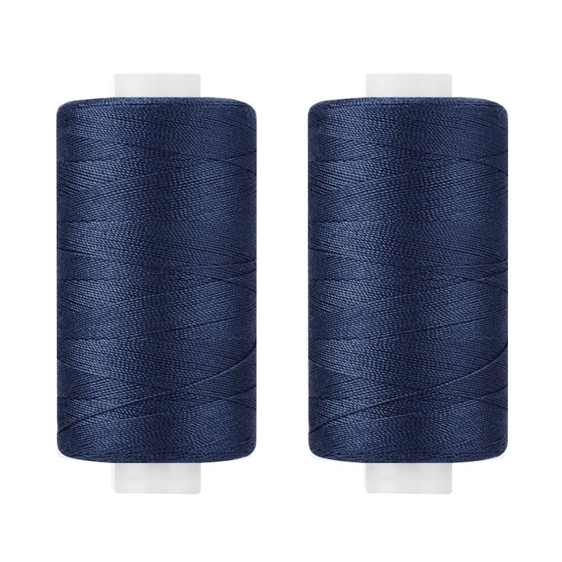 simthread All Purpose Thread Polyester Navy Blue 400 Yards Spool 2 Pack - Image 3