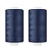 simthread All Purpose Thread Polyester Navy Blue 400 Yards Spool 2 Pack - Image 2