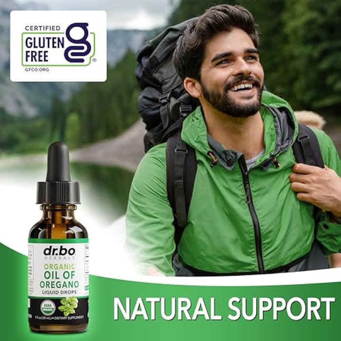 dr.bo Oregano Oil Organic Liquid Drops - 6 Month Supply Organic Oil of Oregano Drops Liquid Tincture Extract, Cleanse, Detox, Immune Support, Digestive Gut Health - Pure Vegan Non-GMO Herbal Tincture 1 oz - Image 5