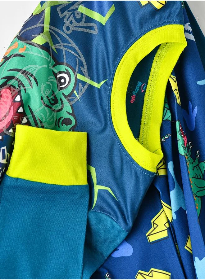 babyqlo Roaring Dinosaur Glow-in-the-Dark Pajama Set for Boys