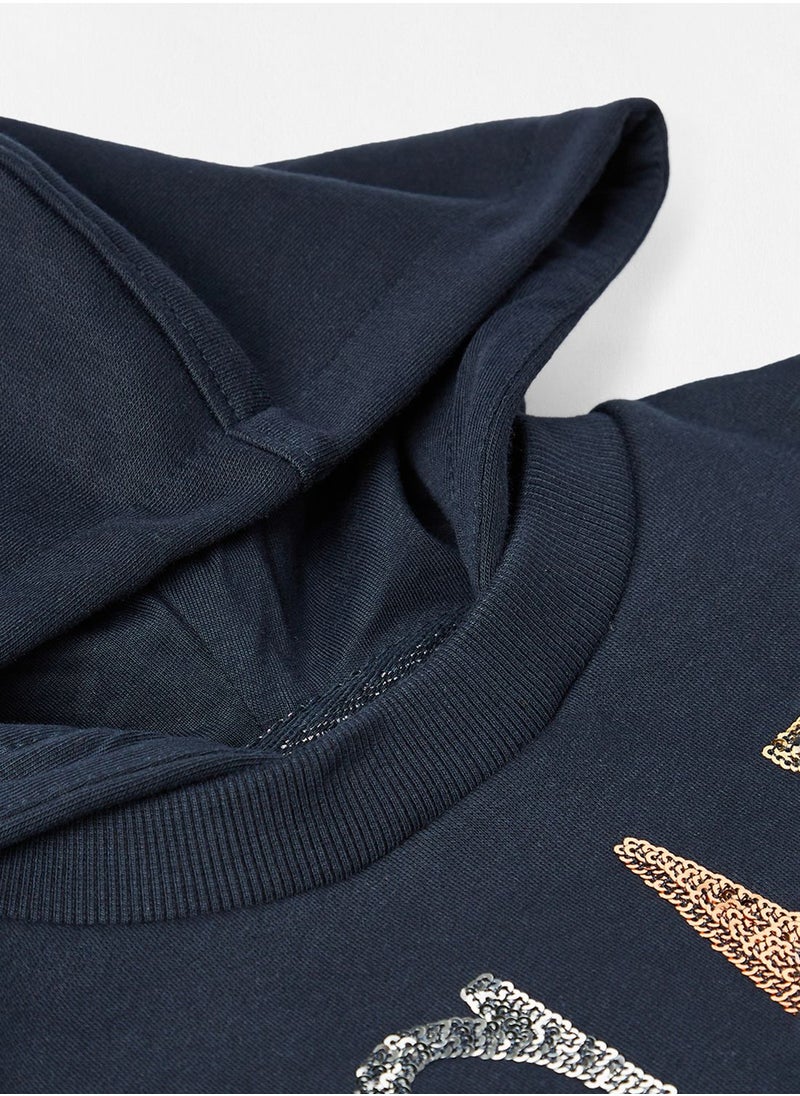 NAME IT Kids Text Print Hoodie  - Image 3