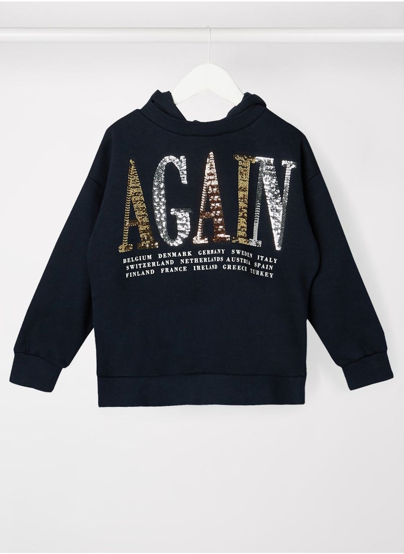 NAME IT Kids Text Print Hoodie  - Image 1