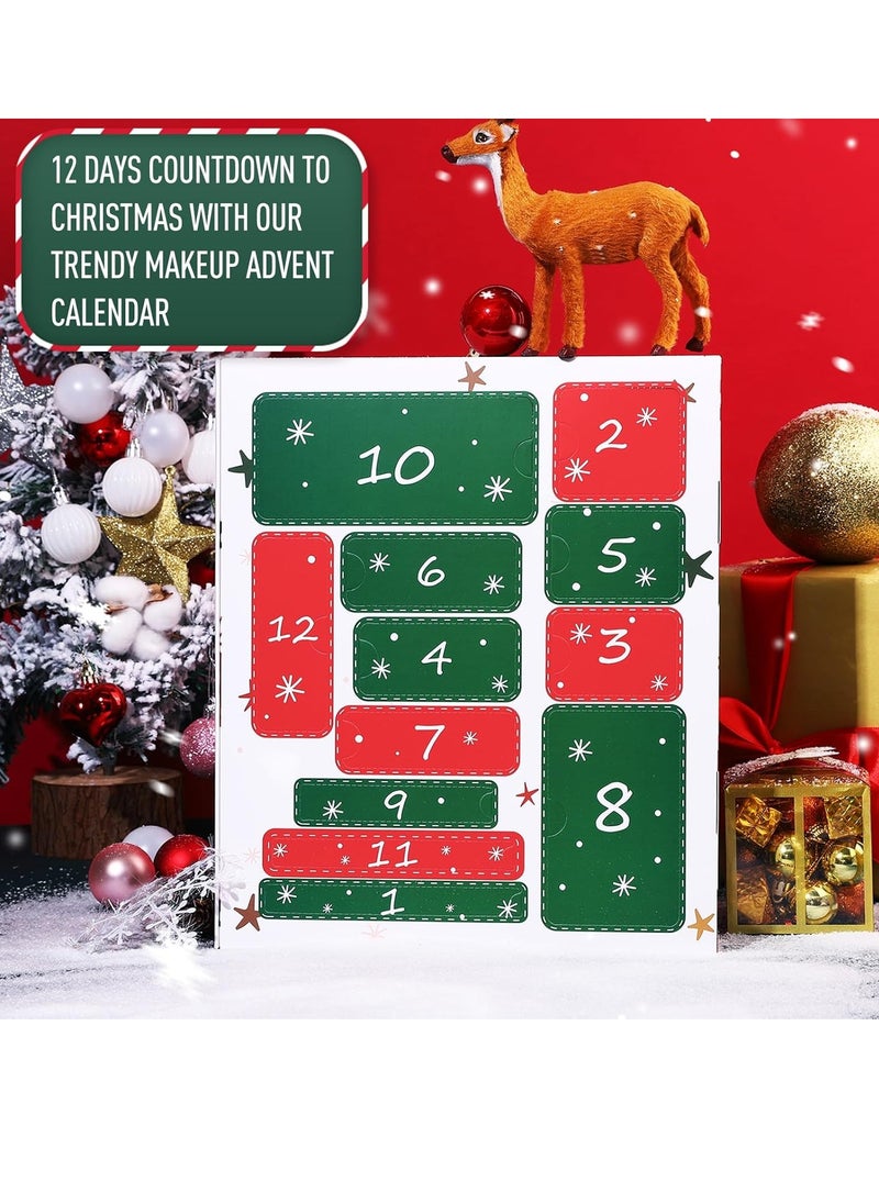 Ucanbe UCANBE Makeup Advent Calendar 2024, 12 Days Countdown Calendar Surprise Gift Kit, Xmas Holiday Festival Cosmetic Starter Makeup Set with 12 Beauty Boxes for Women Teens Girls  - Image 4