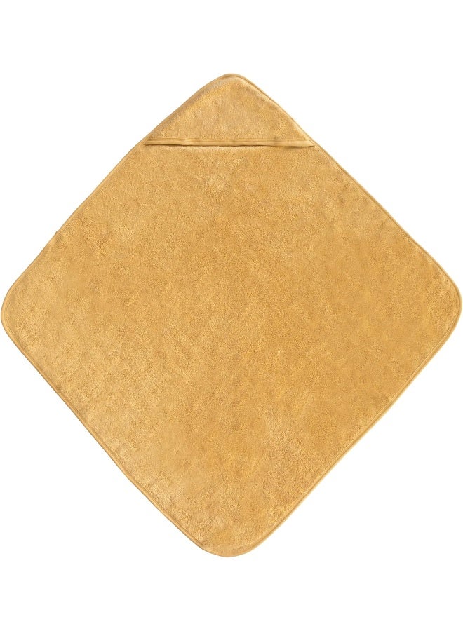 Mushie Organic Cotton Hooded Bath Towel for Babies & Toddlers - Soft, Absorbent Towel for Cosy Cuddles After Bath Time, Gentle on Sensitive Skin | Fall Yellow - Image 2