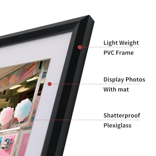 MEBRUDY 8.5 x 11 Picture Frame Set of 6, 8.5 by 11 Picture Frames Bulk, Certificate Document Degree Diploma Frame for Wall Hanging or Tabletop Display, Black - Image 3