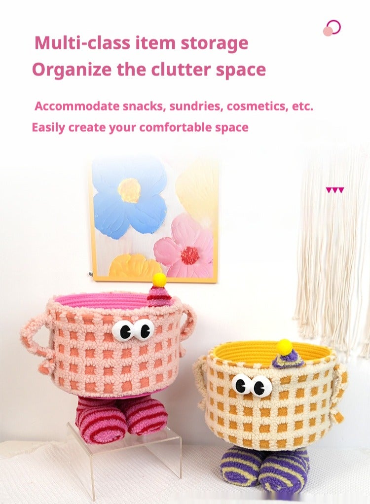 Storage Basket ,Storage Basket for Organizing,Woven Baskets for Storage，- Organizer for Toys, Snacks, Cosmetics, and Home Miscellany （purple） - Image 5