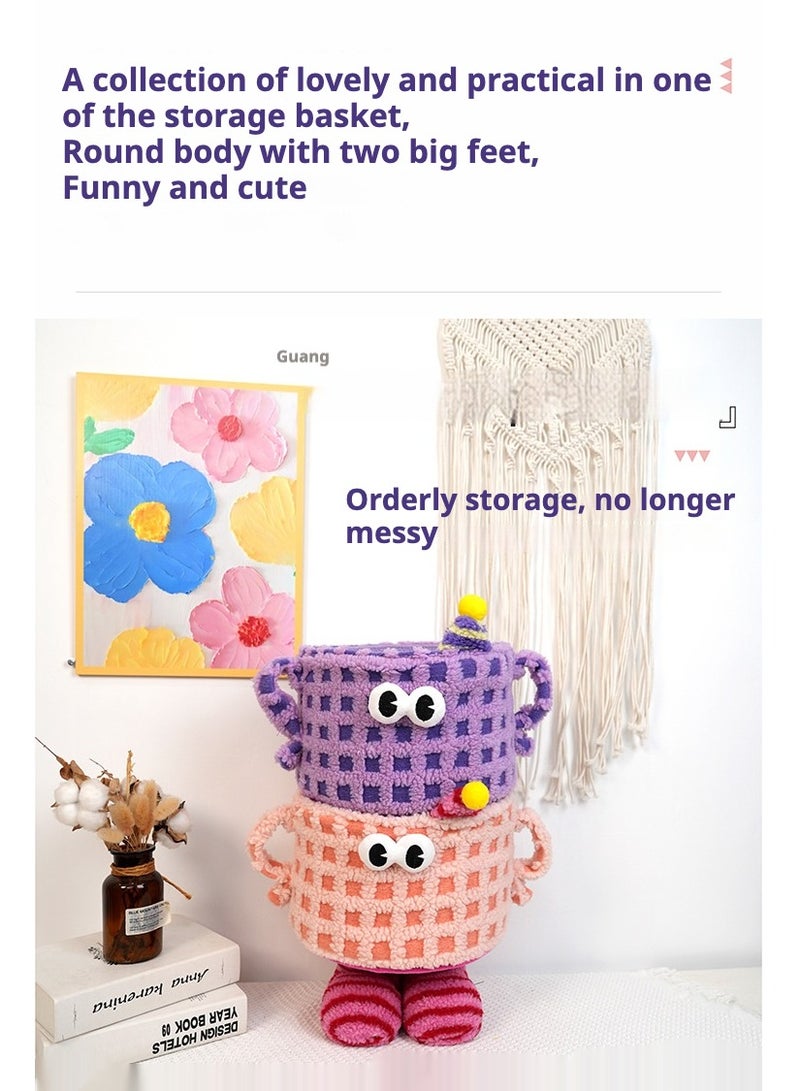 Storage Basket ,Storage Basket for Organizing,Woven Baskets for Storage，- Organizer for Toys, Snacks, Cosmetics, and Home Miscellany （purple） - Image 4