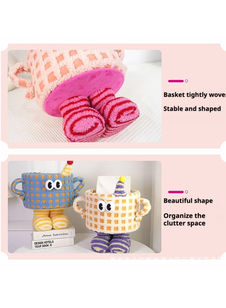 Storage Basket ,Storage Basket for Organizing,Woven Baskets for Storage，- Organizer for Toys, Snacks, Cosmetics, and Home Miscellany （purple） - Image 3