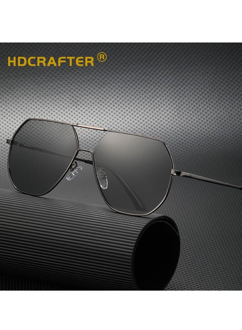 HDCRAFTER Men's Polarized UV400 Metal Frame Sunglasses - Image 3