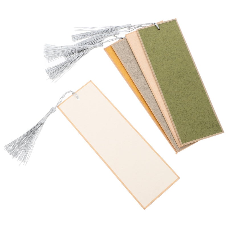 DIY Kraft Paper Bookmarks With Tassels 5pcs Bulk Reading Accessories Party Decor - Image 2