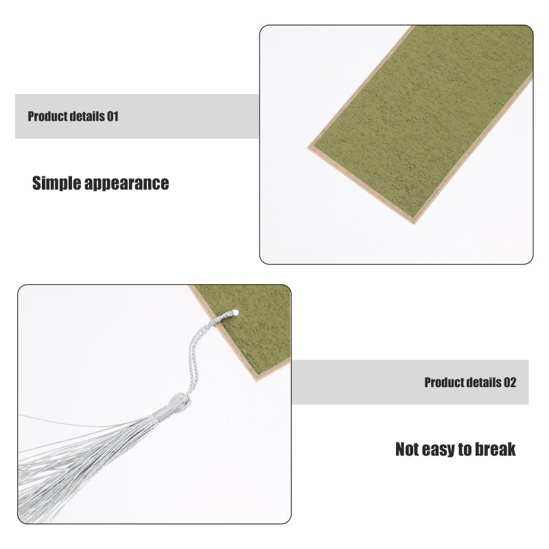 DIY Kraft Paper Bookmarks With Tassels 5pcs Bulk Reading Accessories Party Decor - Image 4