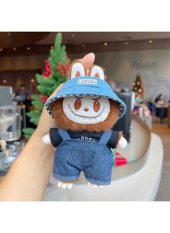 Generic Dress-up Rags Plush Doll Pendant Cute Dressing Labubu Doll Keychain Hanging Ornaments-Color:White-Height:16cm  - Image 3