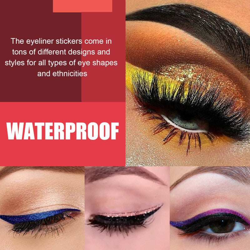 Shimmering Powder Beauty Tool Reusable Eyeliner Long-Lasting False Eyelashes Self-Adhesive Natural Waterproof Eyelash Stickers Pink - Image 3