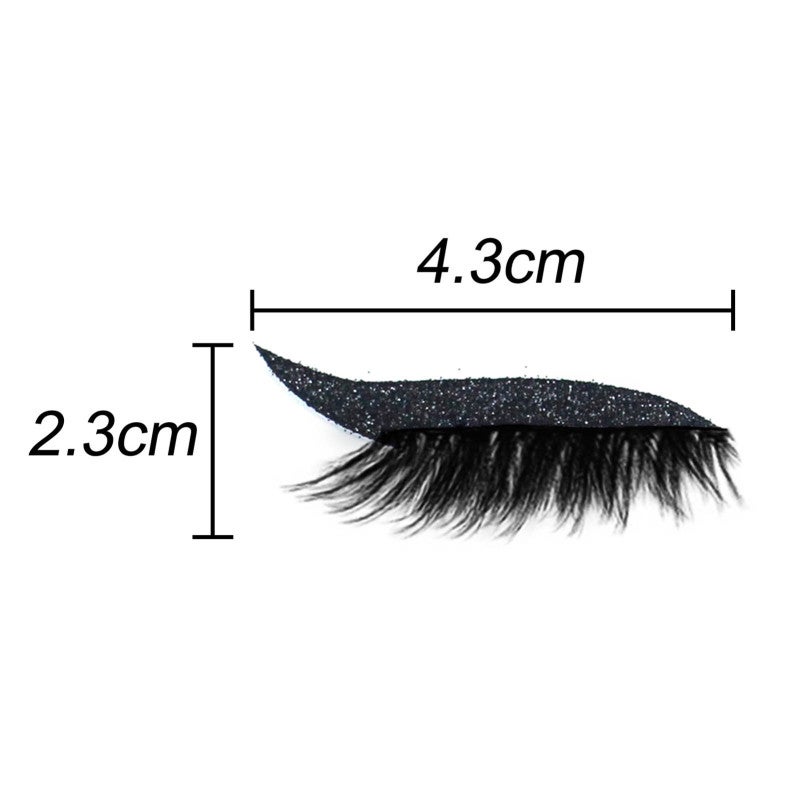 Shimmering Powder Beauty Tool Reusable Eyeliner Long-Lasting False Eyelashes Self-Adhesive Natural Waterproof Eyelash Stickers Pink - Image 2