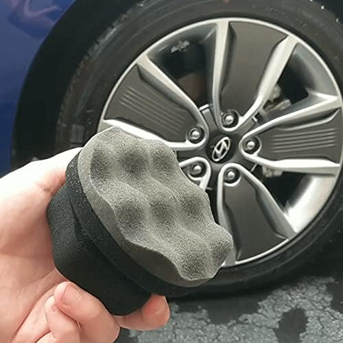 IPELY 6 Pack Large Tire Shine Applicator Pad, Durable and Reusable Hex-Grip Tire Dressing Applicator Pad for Applying Tire Shine - Image 3