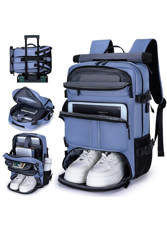 Bukela Travel Backpack for Women Men Carry On Backpack fits 16” Laptop Waterproof Convertible Backpack with Shoe Compartment - Image 1