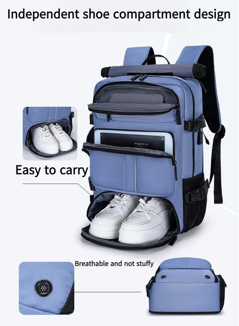 Bukela Travel Backpack for Women Men Carry On Backpack fits 16” Laptop Waterproof Convertible Backpack with Shoe Compartment - Image 4