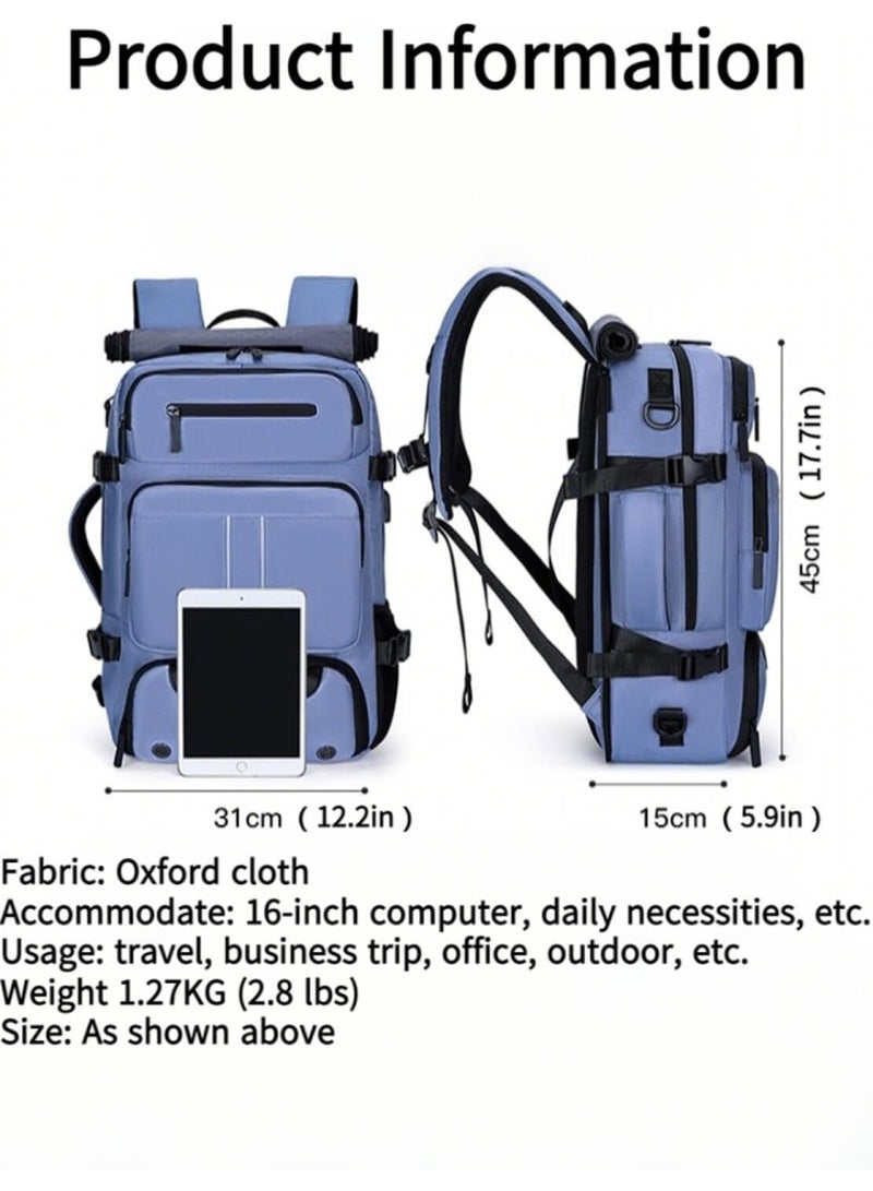 Bukela Travel Backpack for Women Men Carry On Backpack fits 16” Laptop Waterproof Convertible Backpack with Shoe Compartment - Image 3