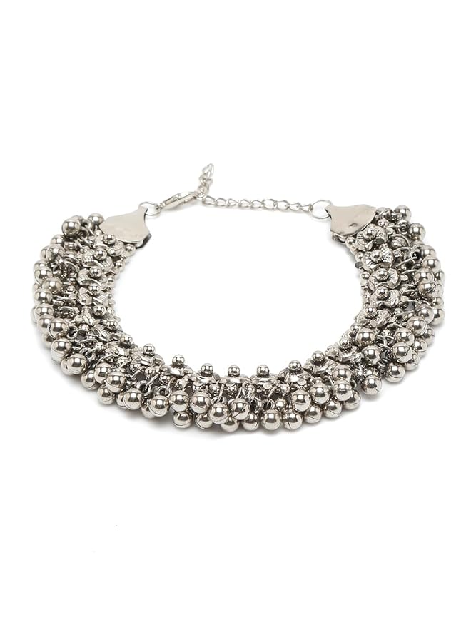 YouBella Jewelery German Silver Plated Stylish Handmade Payal Anklets For Girls And Women - Image 4