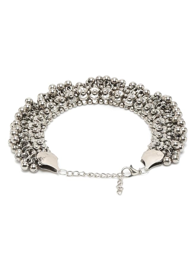 YouBella Jewelery German Silver Plated Stylish Handmade Payal Anklets For Girls And Women - Image 5