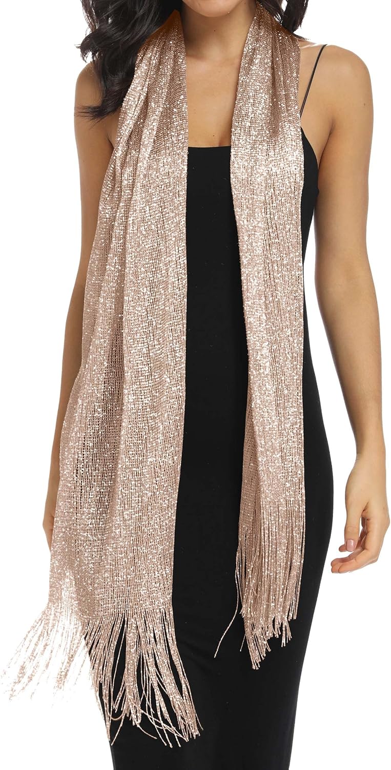 Rheane Shawls and Wraps for Evening Dress, Sparkle Shawls for Women with Buckle - Elegant Wedding Party Formal Shoulder Wrap - Image 4
