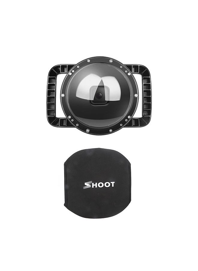 Shoot - Xtgp559 Camera Dual Handle Dome Port Waterproof Case Camera Protective Case 45M Waterproof 180° Wide Angle Replacement For Gopro Hero 9 Black Gopro Hero 10 - Image 1
