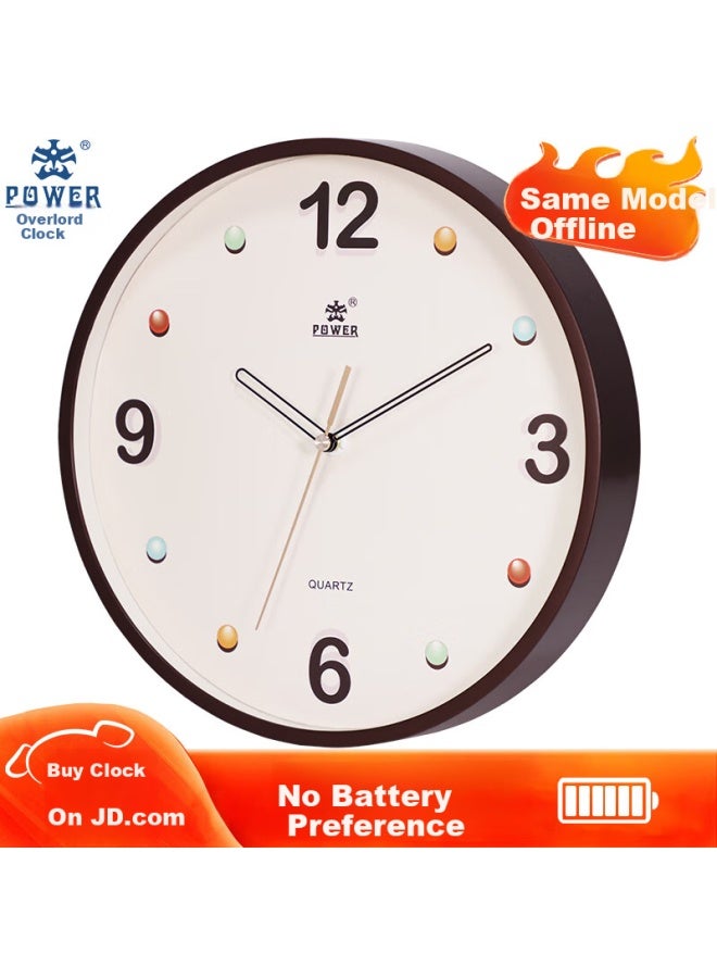 Power Ba Wall Clock Living Room Simple Quartz Wall Clock 30cm New Model - Image 1