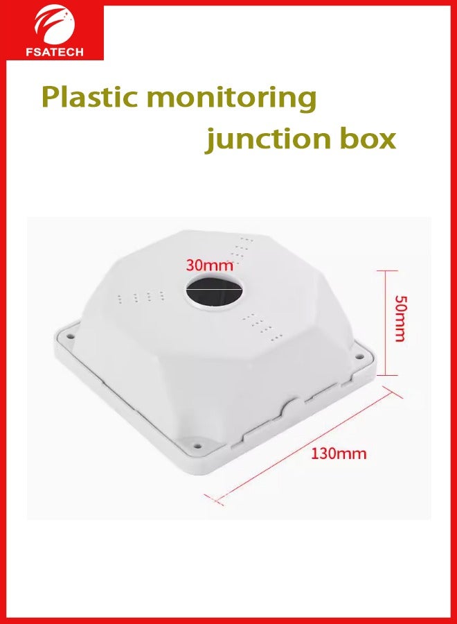 FSATECH Monitoring junction box 128*128*52 mm, plastic, GE engineering shell sealed DIY terminal junction box, one piece, white - Image 2