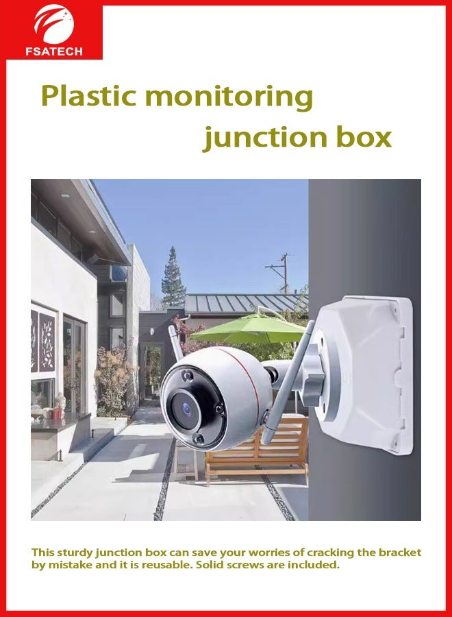 FSATECH Monitoring junction box 128*128*52 mm, plastic, GE engineering shell sealed DIY terminal junction box, one piece, white - Image 3