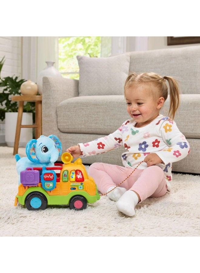 VTech Learn and Rescue Elephant Truck, Pull Toy with Plush Elephant - Image 4