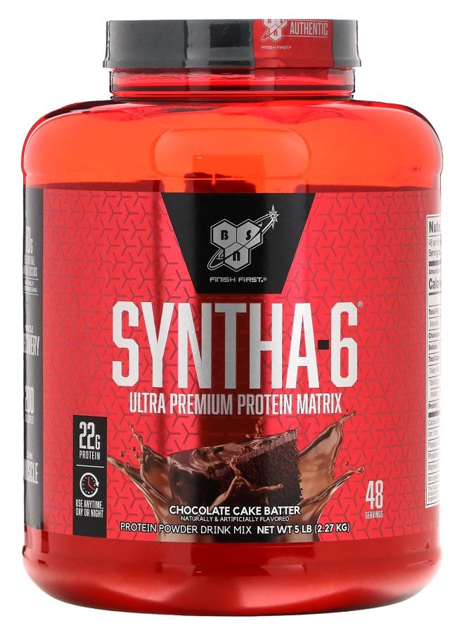 BSN Syntha-6 Ultra Premium Protein Matrix Chocolate Cake Batter 5 lb (2.27 kg) 