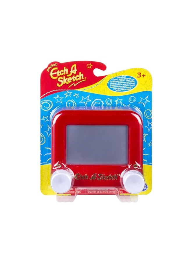 Etch A Sketch Etch A Sketch Pocket, Drawing Toy with Magic Screen, Pocket Travel Toy for Stocking Stuffer, Holiday, Birthday Gift for Kids Ages 3+ (Style May Vary)  - Image 1