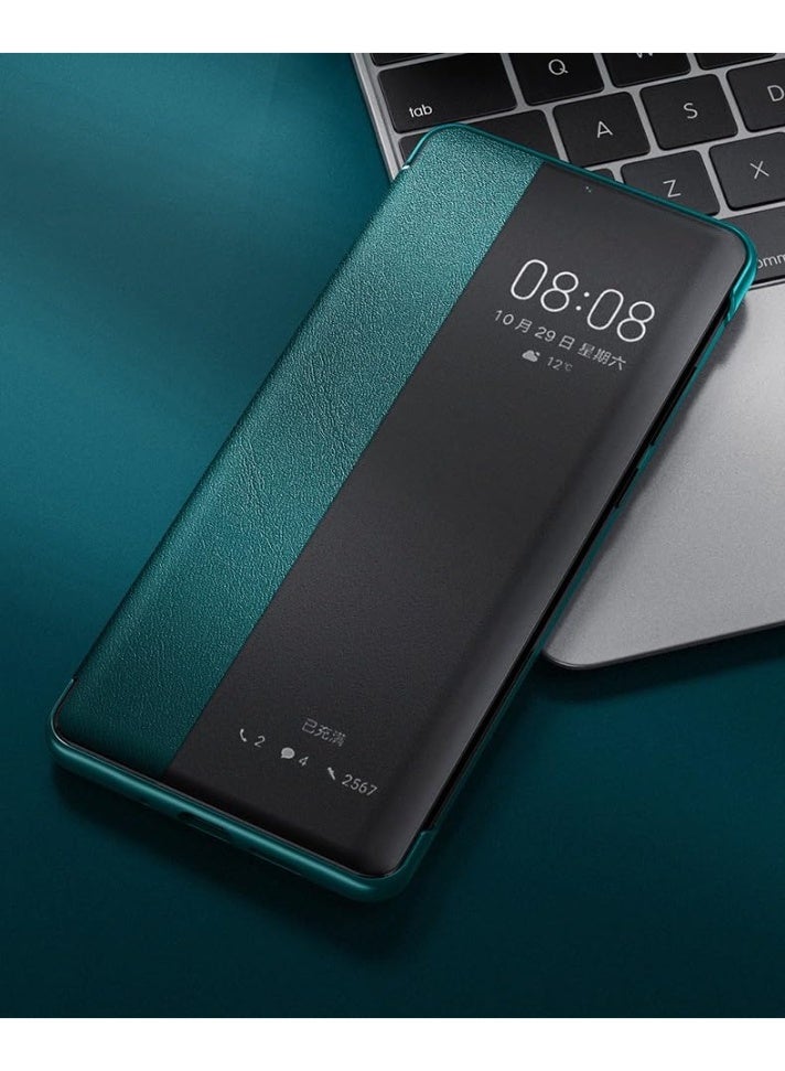 general Flip Smart Leather Case Compatible with Honor 500 Pro 5G, Clear View Window Magnetic Slim Shockproof Protective Cover for Honor 500 Pro - Image 3