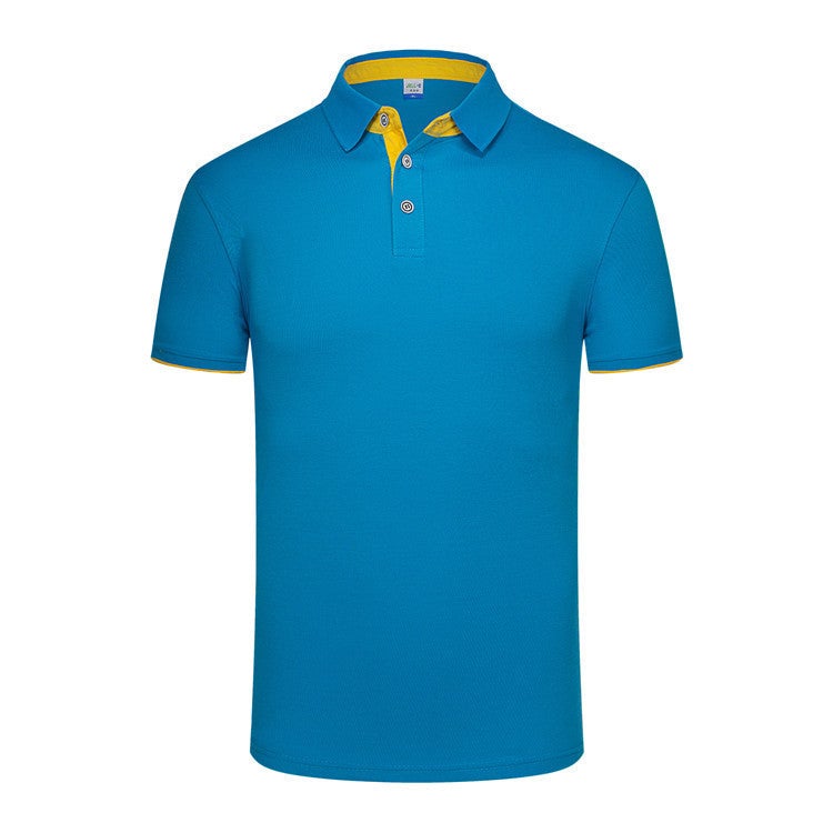 New Summer Polo Shirt Work Clothes Solid Color Lapel Cycling Sports Sweat-Wicking Breathable - Image 3