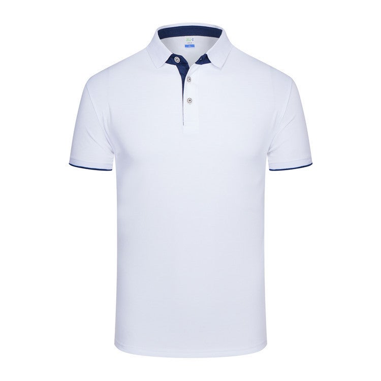 New Summer Polo Shirt Work Clothes Solid Color Lapel Cycling Sports Sweat-Wicking Breathable - Image 2