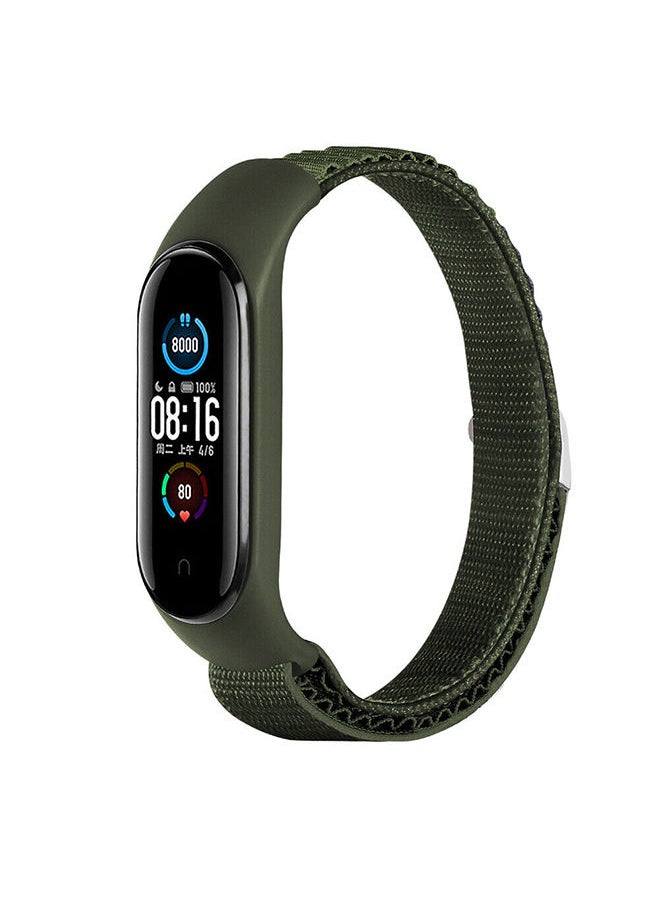 O Ozone Alpine Loop Compatible with Xiaomi Mi Band 7/ 6/ 5 Soft Breathable Nylon Sport Strap with Metal G Hook Replacement Wristband for Women Men (Green)  - Image 1