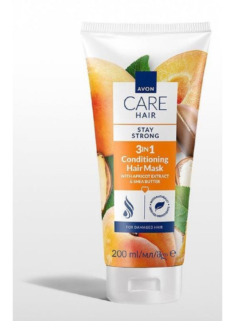 Stay Strong 3-in-1 Conditioning Hair Mask With Apricot & Shea 200ml white
