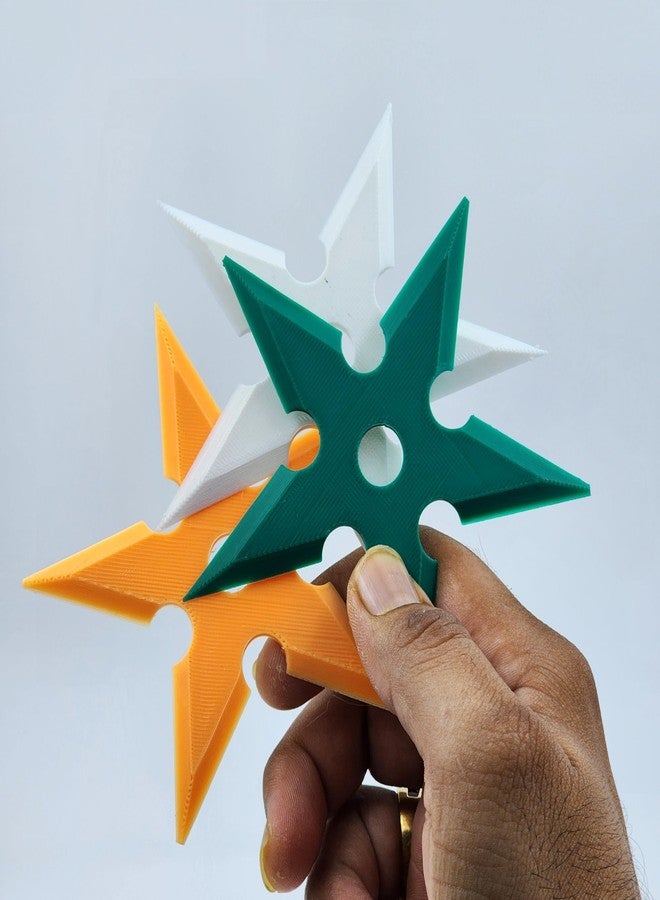 Cubix3D 3D Printed Star Throwing Toy Set of 3 | Colorful Pretend Play Game Props for Kids | Harmless Plastic Accessory for Gamers & Cosplay - Image 2